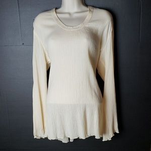 NWT $58 J. Jill 100% cotton top NWT L